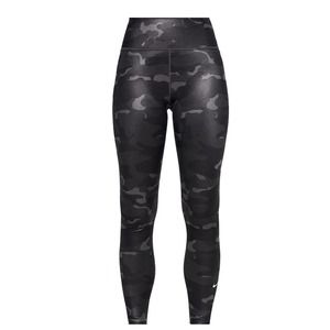 Nike Women Camo Shiny Leggings Mid Waisted Activewear Gym Workout Pants‎